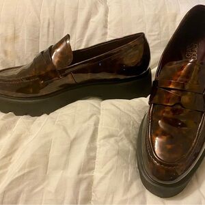 Womens tortoise-Brown Loafers